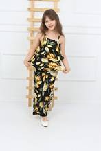 ZEZE Children's Clothes Girls Suit with Pants- Infant New Season Yellow Floral Pants Viscose Suit Outfit Set Turkey 2024 - buy cheap