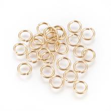 Anéis de pular abertos de latão com longa duração, 300 peças, cor dourada, diy, achados de joias, 3mm, 4mm, 5mm, 6mm 2024 - compre barato