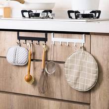 Kitchen Organizer Storage Rack Shelf wIth 5 Hooks Cocina Cookers Holder Organizer Iron Door Hanger Hanging Cupboard Shelf 2024 - buy cheap