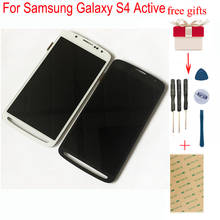Tela lcd samsung galaxy s4 active, touch screen, digitalizador, sensor de montagem, display i537 2024 - compre barato