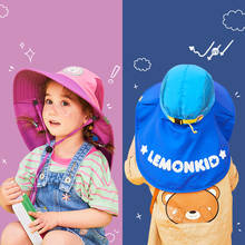 Детская модная большая шляпа от солнца, пляжная шляпа, защита от ультрафиолета, складная Кепка, Детская летняя популярная шляпа для путешествий, широкая пляжная шляпа с широкими полями 2024 - купить недорого