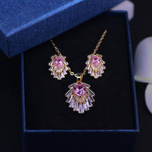 Joyería de oro rosa de 18K para mujer, aretes de tuerca, collar, venta directa de fábrica, muchos colores 2024 - compra barato