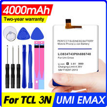 Batería Li3834T43P6H886740 de 4000mAh para UMI EMAX / UMI IRON para TCL ts600 3N I718M M2U M2L M2M, batería de teléfono 2024 - compra barato