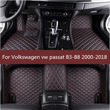 Alfombrillas para el suelo del coche, alfombrillas de cuero personalizadas para los pies, para Volkswagen vw passat B3 - B6 B7 B8 2000-2018 2024 - compra barato