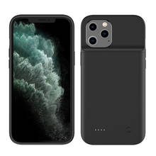 Funda de carga para batería de 6800mAh, carcasa de silicona blanda a prueba de golpes para iPhone 11 Pro Max XS Max XR XS X 2024 - compra barato