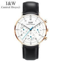 Carnival Brand Fashion Watch Man Waterproof Luminous Ultra Thin Week Date Calendar Sapphire Quartz Wristwatch Relogio Masculino 2024 - buy cheap