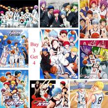 Постеры Kuroko's для баскетбола, наклейки на стену в японском стиле аниме, бумажные принты с белым покрытием, четкое изображение, украшение для дома 2024 - купить недорого