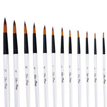 12pcs Nylon Hair Wooden Handle Watercolor Paint Brush Pen Set For Learning Diy Oil Acrylic Painting Art Paint Brushes Supplies 2024 - buy cheap