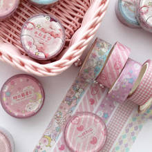 Pegatinas de unicornio rosa, cinta adhesiva decorativa para decoración del hogar, fiesta de unicornio, 1,5 cm x 7m 2024 - compra barato