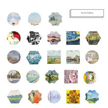 46pcs Famous Paintings Stickers Set 40mm Mini Oil Drawing Masterpiece Sticker Adhesive Post Diary Letter Gift Seal F6422 2024 - buy cheap