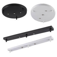 Ceiling Mounted Plate for 3 Heads Pendant Lamp Round  Long base iron Black White Accessories hanging 3 lights pendant light 2024 - buy cheap