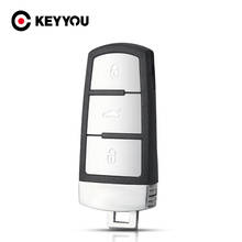 KEYYOU-carcasa de llave de coche para VW Passat B6, 3C, B7, Magotan, CC, 3C0, 959, 752, BA, 752, AD, 3 botones, mando a distancia inteligente, sin llave, Fob 2024 - compra barato