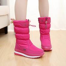 Classic female winter boots mid calf snow boots female warm plush fur insole high quality boots size 36-41 JXX95 2024 - buy cheap