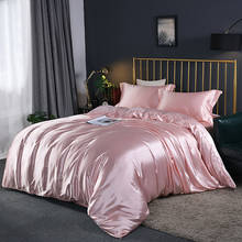 1Pc Duvet Cover Solid Color Satin Silk Single Double Queen King Quilt Cover Advanced Home Hotel Bed Soft Qualified Comfortable 2024 - buy cheap
