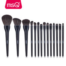 MSQ 14PCS Black Makeup Brushes Set Professional Foundation Powder Eyeshadow Beauty Cosmetic Soft Make up Brush Tools kits 2022 - buy cheap