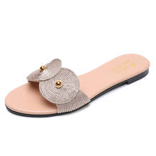 2020 New Summer Women Rivet Individual Knit Slippers Female Fashion Flats Slides Big Size Slippers Ladies Casual Beach Slippers 2024 - buy cheap