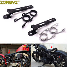 ZORBYZ Motorcycle Black Solo Seat  3" Springs Bracket Mounting Kit For Harley Chopper Bobber Custom 2024 - buy cheap