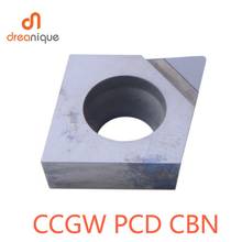 1PC Diamond PCD insert CBN Insert CCGW CNC lathe cutter indexable carbide inserts CCGW 06 09 12 turning tool 2024 - buy cheap