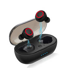 IBesi беспроводные наушники TWS Bluetooth наушники V5.0 Мини HiFi наушники-вкладыши Водонепроницаемая гарнитура с микрофоном для спорта 2024 - купить недорого