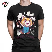 T Shirt for Men Aggretsuko Tee Shirt Aggressive Retsuko Yey For Friday Happy Weeken Tshirt 100% Cotton T-Shirts Party Clothing 2024 - buy cheap