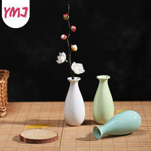Vaso de flores de cerâmica para casa, decoração de mesa, vaso de flores, arranjo de flores, mesa de jardim, ornamento criativo, mini vaso de 3 cores 2024 - compre barato