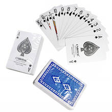 Baralho de plástico para jogo de poker, cartas duráveis à prova d'água, conjunto de 2 cores branco, verde e azul mágico, 100% 2024 - compre barato