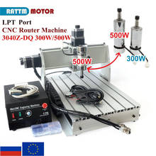 【RU/ EU】CNC MACH3 Гравировальный фрезерный резак машина 3 оси 3040 Z-DQ и 500 Вт шпиндель 220V LPT Порты и разъёмы/USB пост 2024 - купить недорого