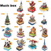 Thirteen Toys DIY Music Box Gifts Display Figure Building Blocks Bricks Toys Educational Kids MOC New Year's Gift For Children 2024 - buy cheap
