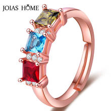 JoiasHome Silver 925 Ring For Charm Women With 4mm Square Gemstones Women Party Wholesale Gift Size 6-10 2024 - buy cheap