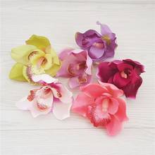 10pcs Artificial Flower Silk Butterfly Orchid Head For Wedding Car Home Decoration Orchs Mariage Flores Cymbidium Handmade Plant 2024 - buy cheap