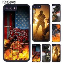 Krajews Firefighter Fire Fireman Phone Case For iPhone X XR XS 11 12 13 Pro MAX 5 6 6S 7 8 Plus Samsung Galaxy S5 S6 S8 S9 S10 2024 - buy cheap