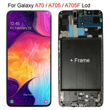 Amoled-tela lcd tft para samsung galaxy, com touch, para montagem em celulares a70, a705, a70 2019, a705f 2024 - compre barato