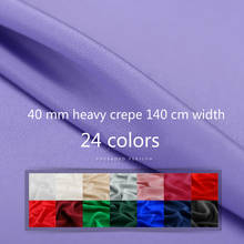40 mm heavy crepe mulberry silk fabric cloth 140 cm width silk crepe de chine solid color dress fabric alibaba express 2024 - buy cheap