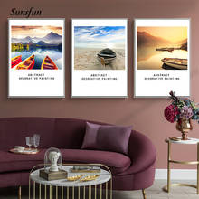 Sunsfun-lienzo de paisaje de mar de estilo moderno, póster impreso con citas motivacionales, arte de pared, pintura, imagen, decoración moderna para sala de estar 2024 - compra barato