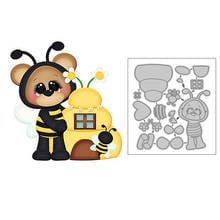 Troqueles de corte de Metal de abeja caliente, plantillas de oso y papel de álbum de recortes para papel de aluminio de animales, suministros de manualidades para el hogar sin sello, novedad de 2020 2024 - compra barato