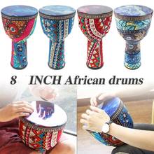 Drums 8 Inch African Djembe Drum Colorful Cloth Art ABS Barrel PVC Skin Children Hand Drum percussion instruments 2024 - buy cheap
