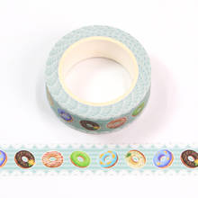 1PC 15mm*10M Happy Easter's Day Colorful Donuts Decorative Washi Tape Scrapbooking Masking Tape Stationery office supplies 2024 - buy cheap