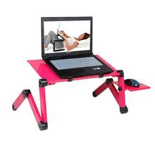 Soporte para ordenador portátil, bandeja de escritorio portátil ajustable para cama, bandeja lateral para sujetar el ratón 2024 - compra barato