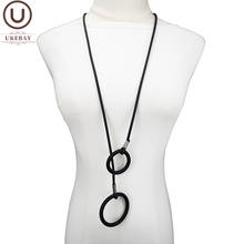 Ukebay-novo colar longo com pingente, joias de borracha estilo boêmio, correntes para suéter, joias originais, presentes de aniversário 2024 - compre barato