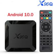Allwinner-tv box com android 10.0, x96q, h313, com 4 núcleos, 4k, 2.4g, wi-fi, x96, q, com controle de movimento 2024 - compre barato