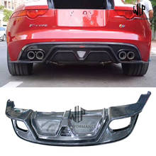 Fits for Jaguar f Type High Quality Carbon Fiber Double Out Rear Bumper Diffuser Bumpers Lip 13-16 2024 - buy cheap