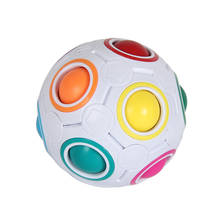 Quebra-cabeça de plástico para crianças e adultos, bola mágica de arco-íris 2024 - compre barato