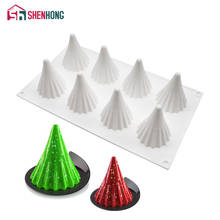 Shenhong árvore de natal bolo de silicone moldes sobremesa forma saia mousse molde ferramentas cozimento chocolate decoração bakeware 2024 - compre barato