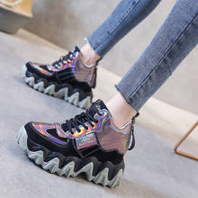 Sapatos femininos plataforma, calçados de tênis para mulheres, sapatos de salto casual para o outono de verão 2024 - compre barato