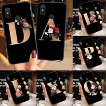 Fashion Custom name Letter flower Phone Case For Xiaomi Mi A1 A2 5 6 6PLUS 8 9 SE Lite MIX 2 2S MAX 2 3 Pocophone F1 2024 - buy cheap