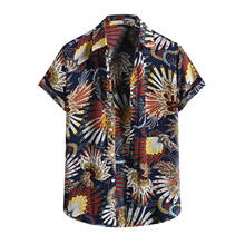 Summer Hawaiian-Shirt Beach Short-Sleeve Streetwear Flower Shirt Men's Fashion Casual Shirt Men Clothing Blouse Tops Camisa 2024 - buy cheap
