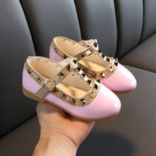 Zapatos de cuero para niñas pequeñas, calzado de princesa, blanco, plano, para baile de bebé 2024 - compra barato