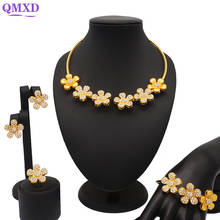 Nigeria Classic Jewelry Sets Elegant Bride Wedding Butterfly Shape Necklace Earrings Bracelet Ring for Dubai Women Jewelry 2024 - buy cheap