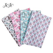 JOJO BOWS 22*30cm 1pc Synthetic Leather Fabric For Crafts Mermaid Printed Faux Sheet For Needlework Bag Apparel Sewing Materials 2024 - buy cheap