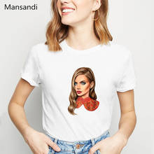 Camiseta con estampado de Audrey Hepburn para mujer, tops de verano, ropa de estética para mujer, camiseta para mujer, ropa de calle 2021 2024 - compra barato
